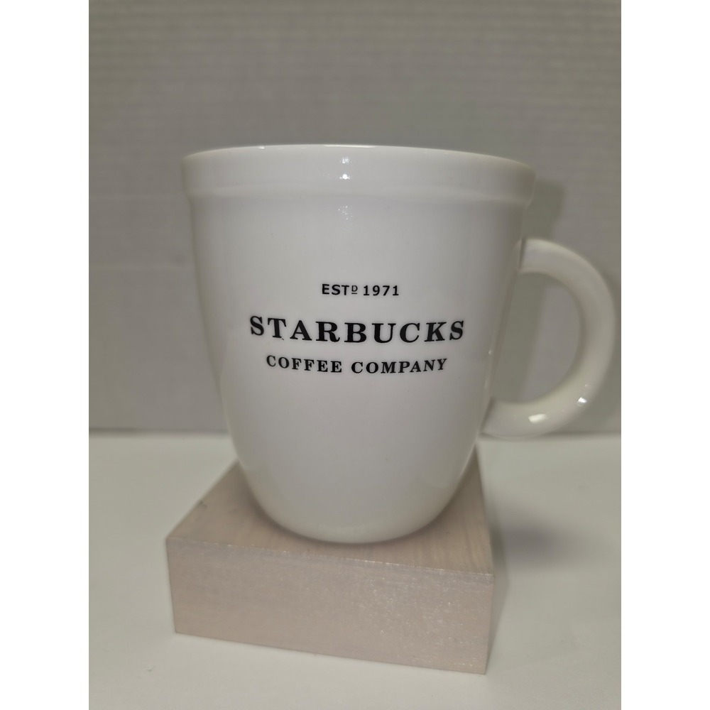 Starbucks Barista Collection white ceramic mug featuring the "Est. 1971" logo